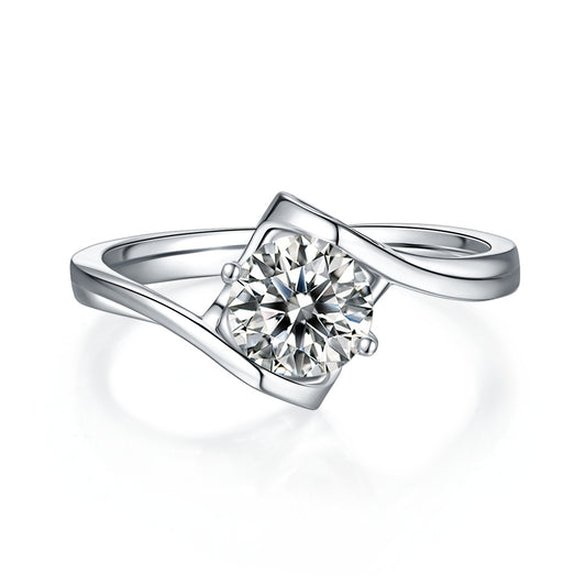 Angel's Heart – Elegante anello nuziale in moissanite