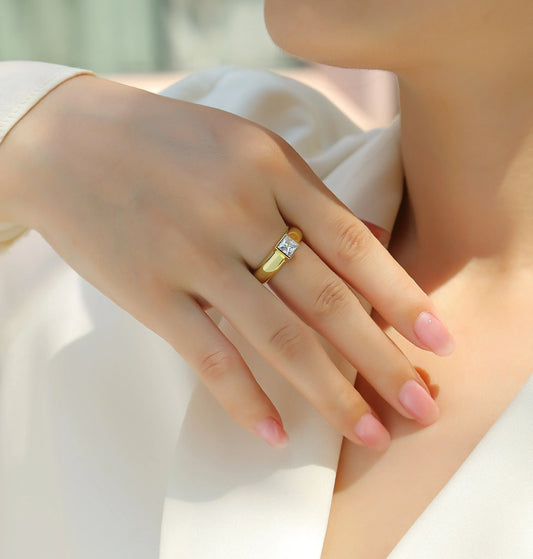 Champagne - Luxus Silber Ring - Alyrah Jewellery