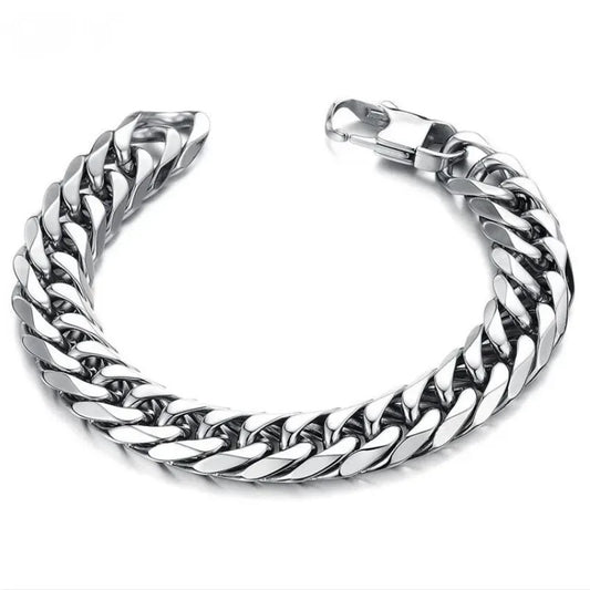 Urban LA Rebel – Cuban Link Armband aus Edelstahl im Punk & Hip-Hop Style - Alyrah Jewellery