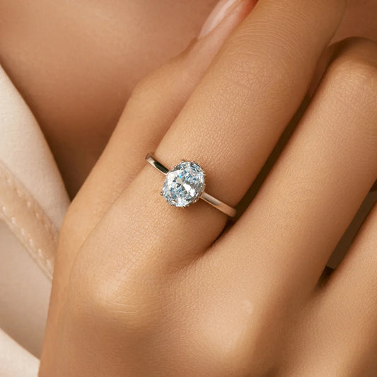 Urban Ocean Oval – Blue Wedding Ring - Alyrah Jewellery