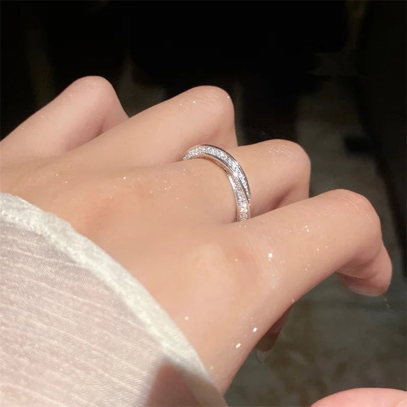 ALYRAH "Women's White Gold Plated Sterling Ring – Elegant Engagement & Wedding Jewelry | CC708"