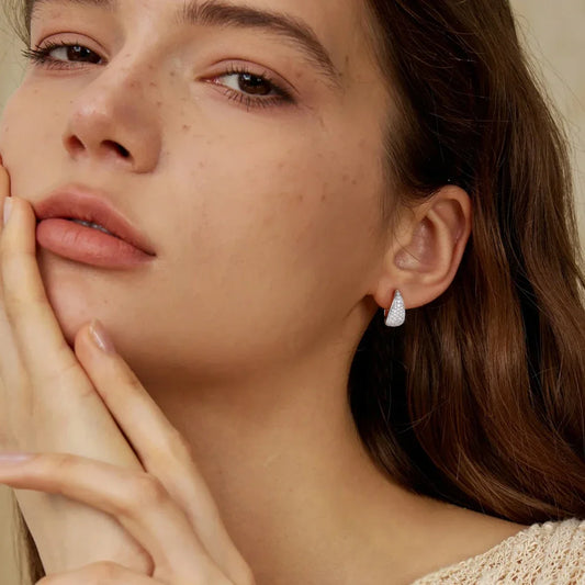 Ewiges Funkeln – Moissanite Creolen aus 925 Sterling Silber, Weißgold Veredelt, Vintage Luxus