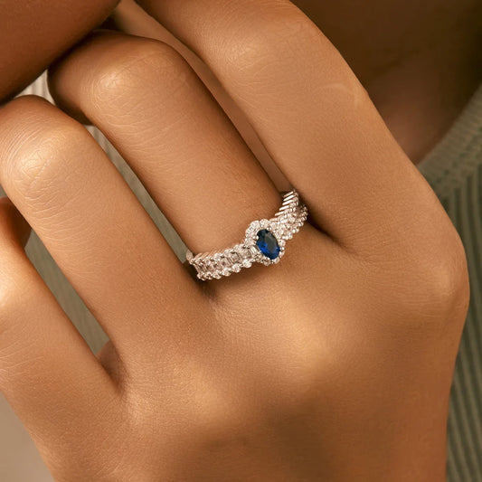 Royal Blue – Zirkon Ovalring - Alyrah Jewellery
