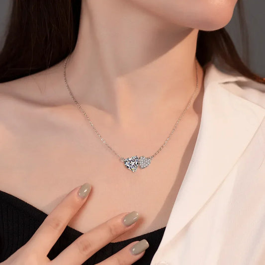 Eternal Spark – Herz Moissanite Halskette - Alyrah Jewellery