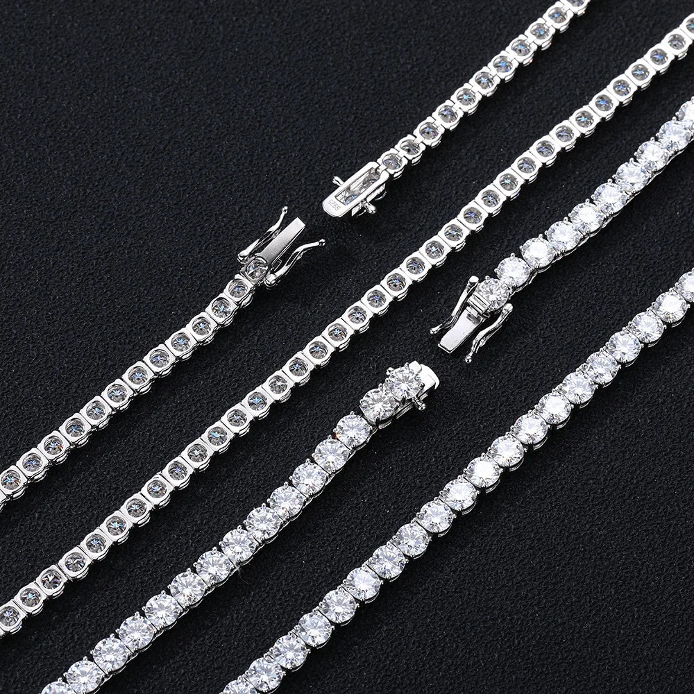 Luna Ice Tennis – Moissanite Halskette