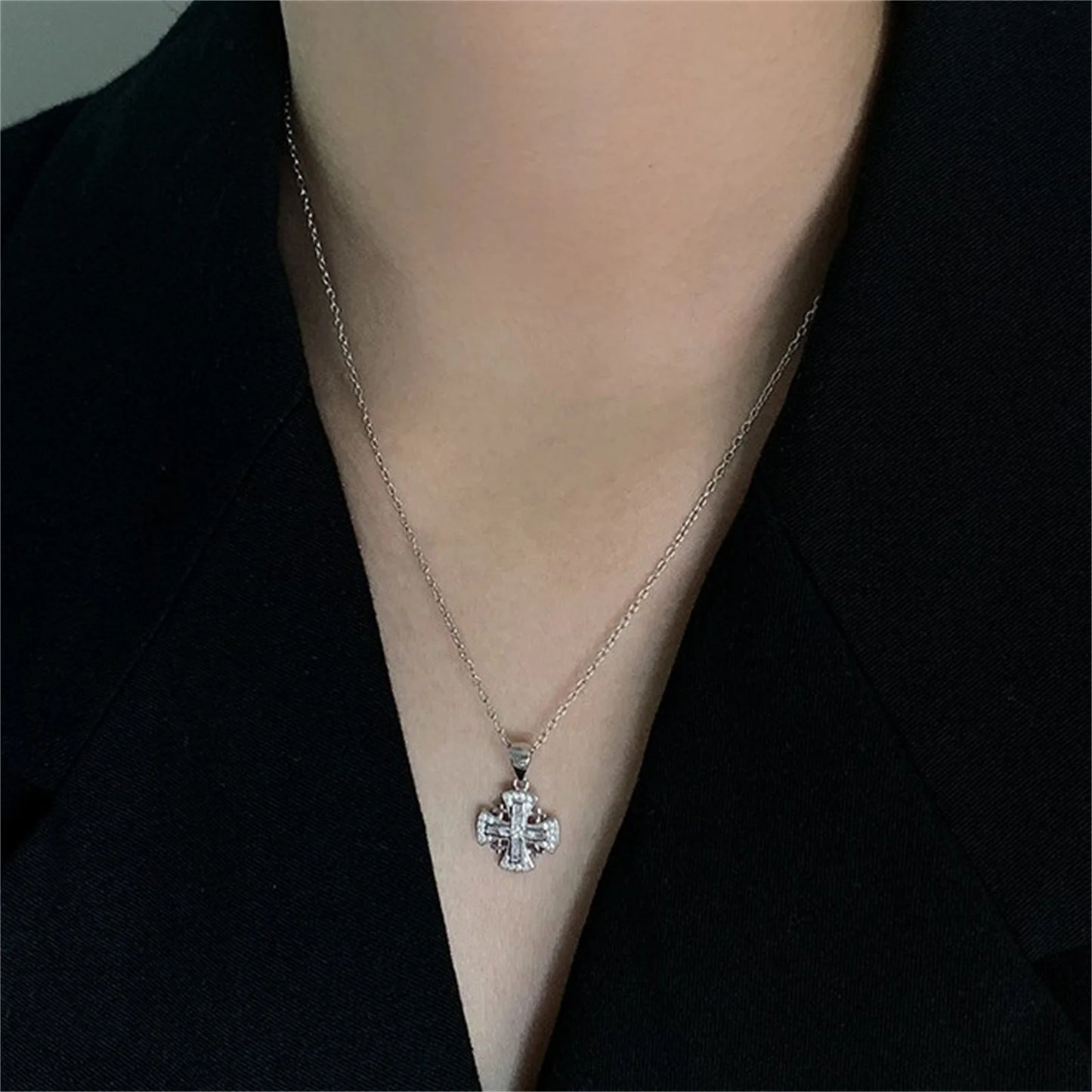 925 Sterling Silver Jerusalem Cross Pendant – Vintage Crusader Necklace for Women & Girls | Georgian Emblem Jewelry