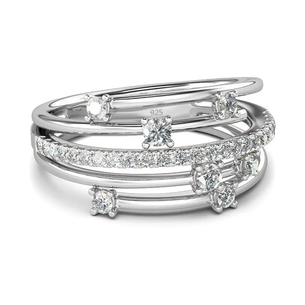 Golden Seven Spark – Moissanite Ring - Alyrah Jewellery