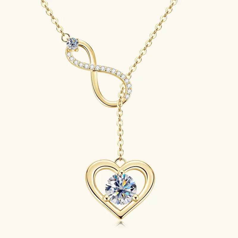 Herzensglanz – Moissanite Herz-Anhänger Halskette - Alyrah Jewellery