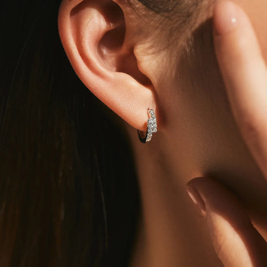 Double Brilliance – Damen-Creolen - Alyrah Jewellery