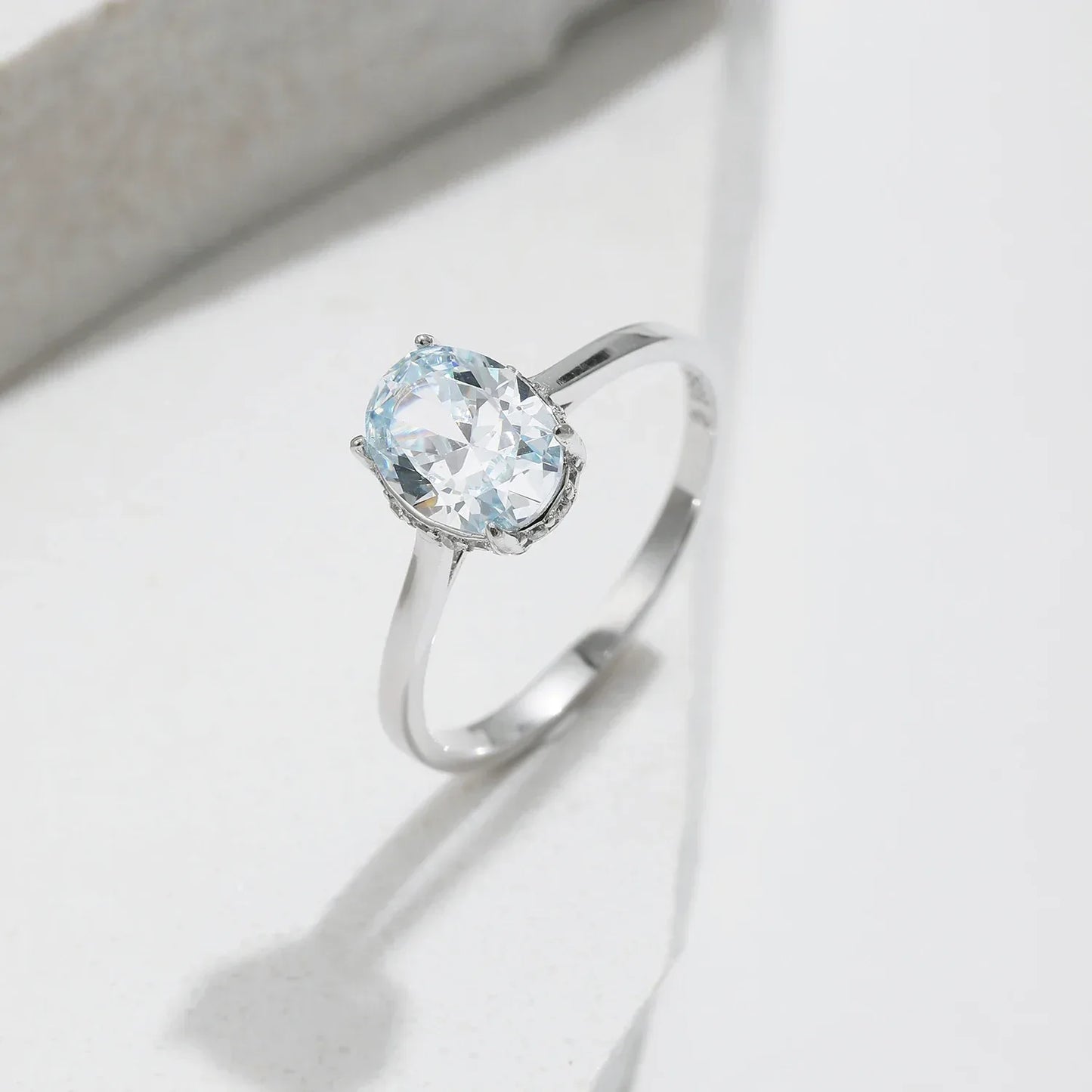Urban Ocean Oval – Blue Wedding Ring - Alyrah Jewellery