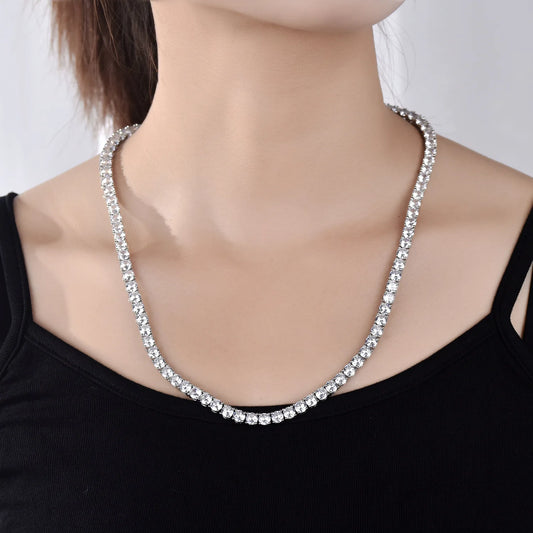 Luna Ice Tennis – Moissanite Halskette