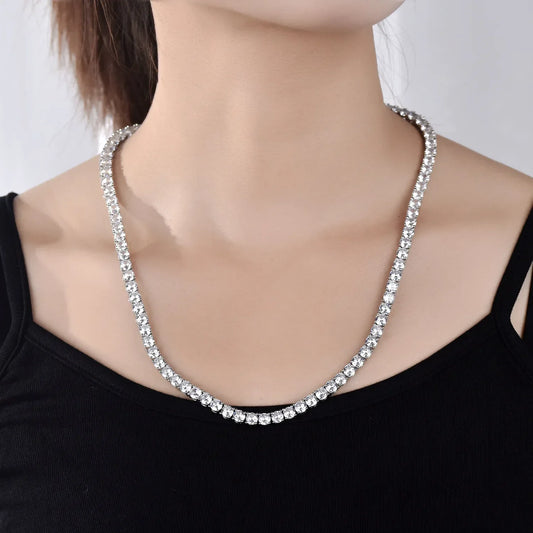 Luna Ice Tennis – Moissanite Halskette - Alyrah Jewellery