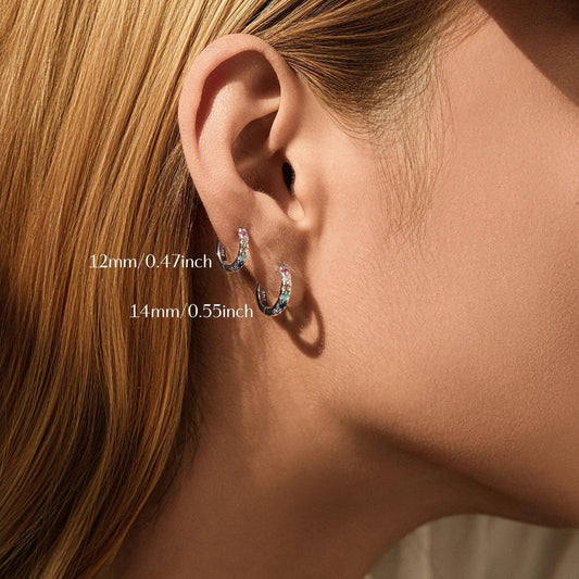 Urban Color Hoop – Trendige Stapelbare Zirkonia Creolen - Alyrah Jewellery