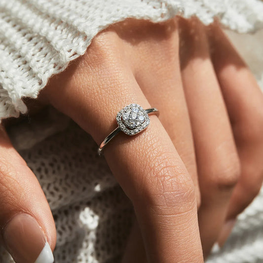 Urban Pavé Glow – Moissanit Ehering - Alyrah Jewellery