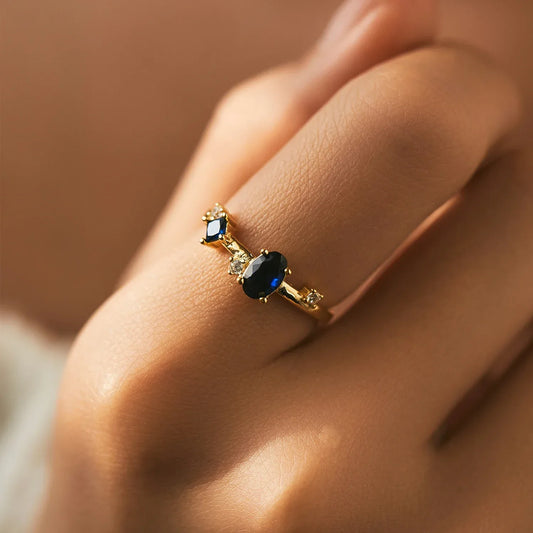 Urban Blue Drift – Royal Blue Cocktailring - Alyrah Jewellery