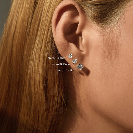 Urban Square – Moissanit Ohrstecker - Alyrah Jewellery