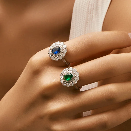Starlight Grace – Ovaler Zirkonia-Cocktailring - Alyrah Jewellery