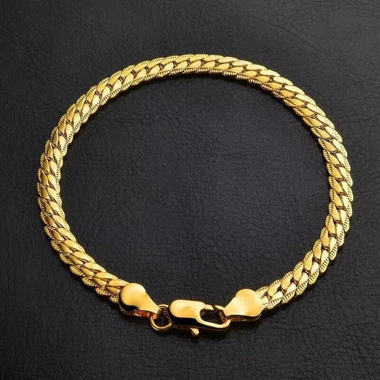 Urban Edge – Flache Silberkette Armband - Alyrah Jewellery