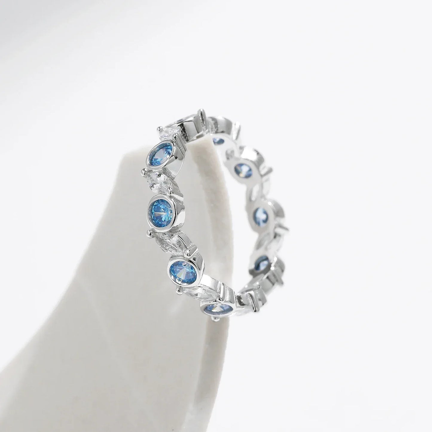 Urban Ocean – Blue Eternity Ring - Alyrah Jewellery