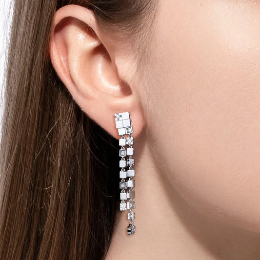Eternal Glow – Moissanite Drop Ohrringe aus 925 Sterling Silber - Alyrah Jewellery