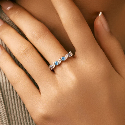 Urban Ocean – Blue Eternity Ring - Alyrah Jewellery