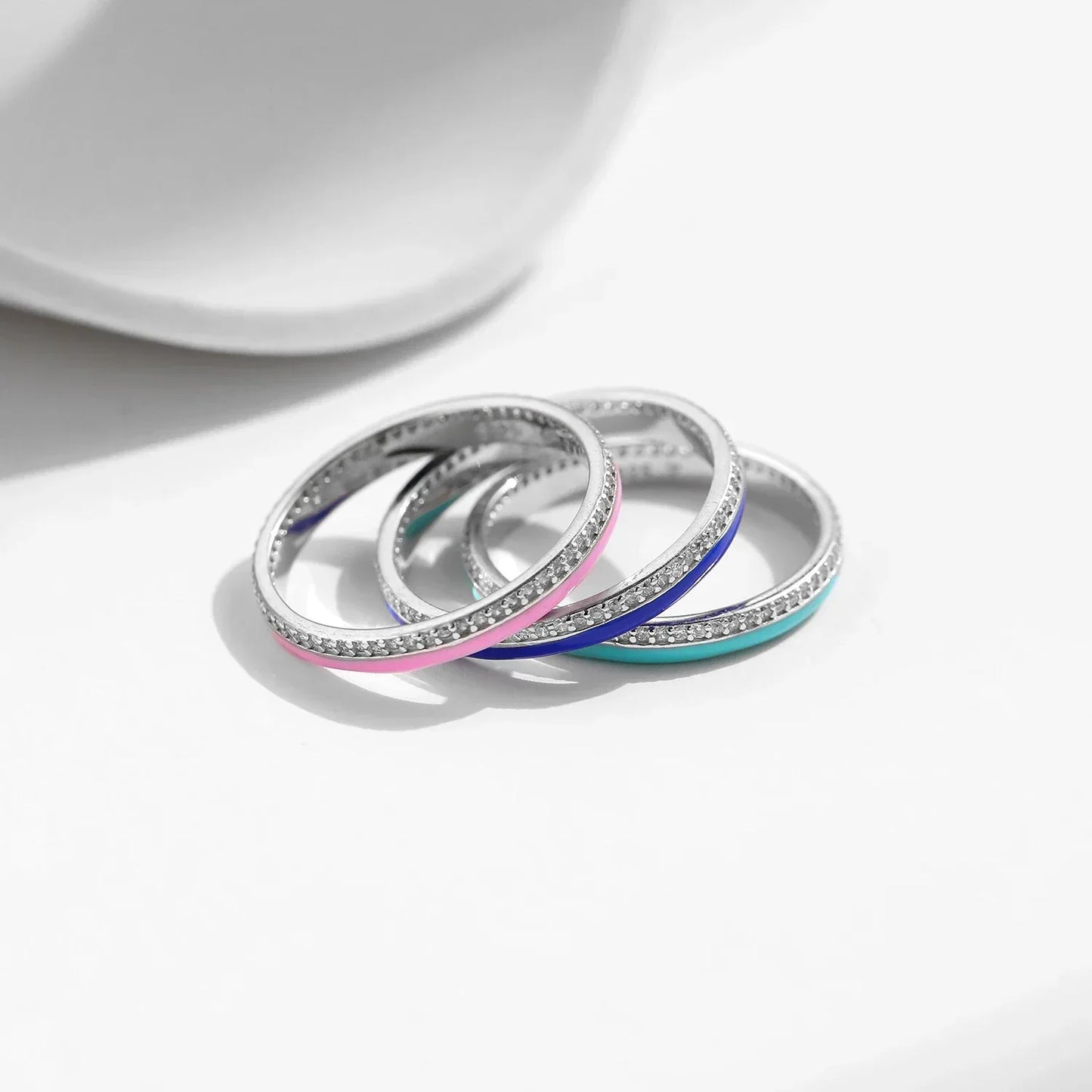 Azure Éternelle – Klein Blue Enamel Spark Ring - Alyrah Jewellery