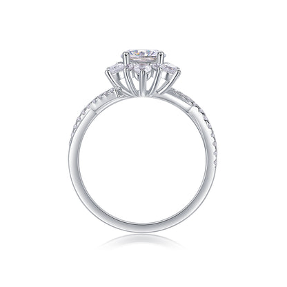 Hidden Poetry – Elegant 1 carat moissanite wedding ring