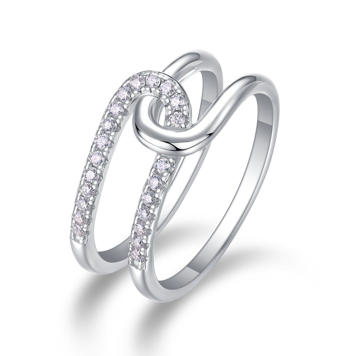 Interlocking – Eleganter Trauring mit hochwertigem Moissanit