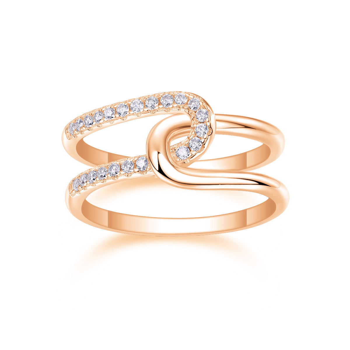 Interlocking – Eleganter Trauring mit hochwertigem Moissanit