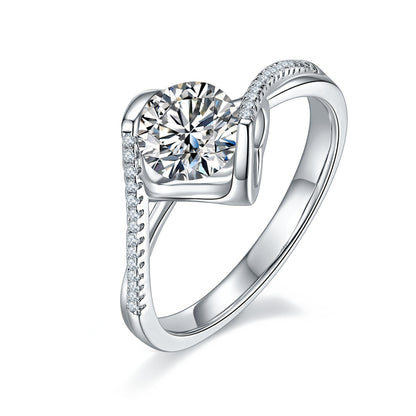 Dazzling Promise – Elegant moissanite wedding ring