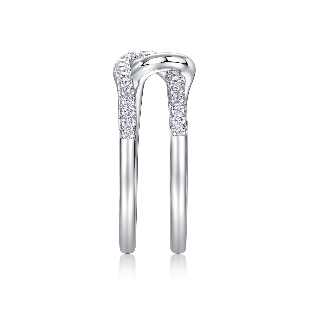 Interlocking – Eleganter Trauring mit hochwertigem Moissanit