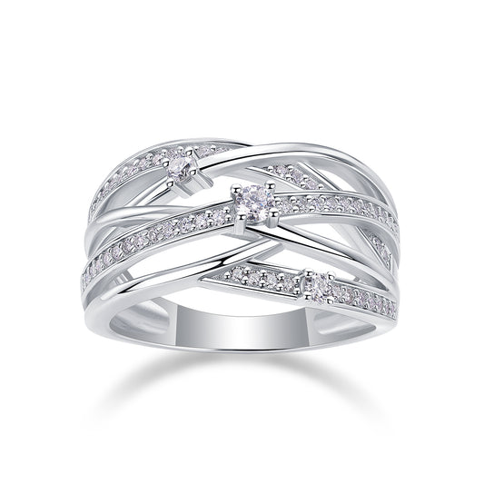 Anello con diamante splendente