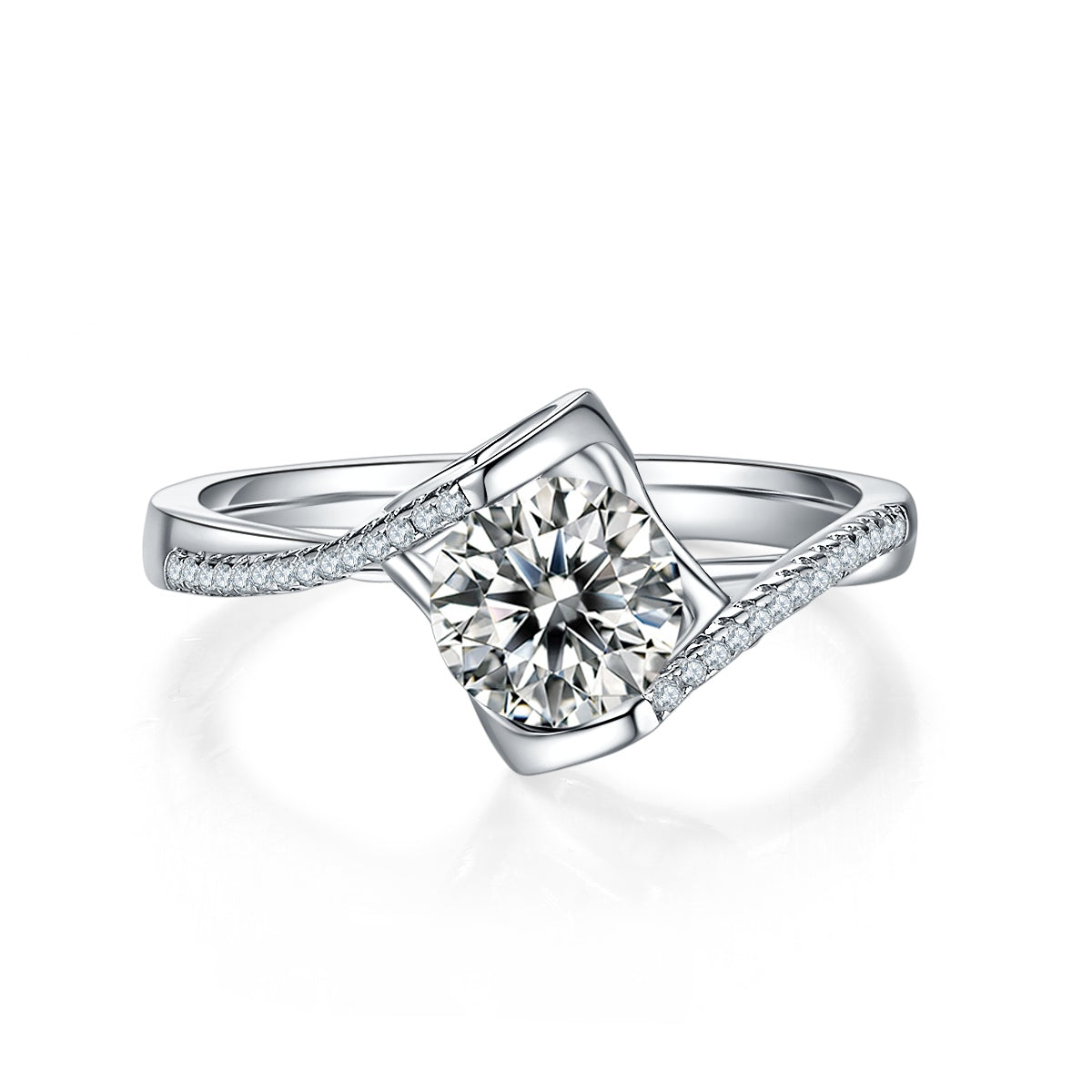 Dazzling Promise – Elegant moissanite wedding ring