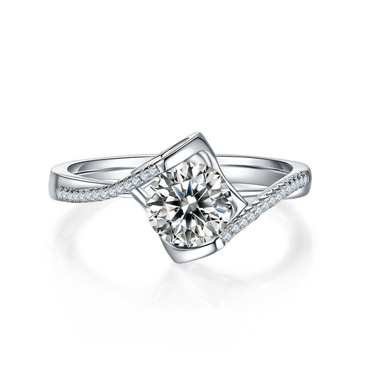 Promessa abbagliante: elegante anello nuziale con moissanite