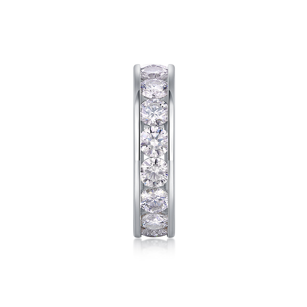 Large Star Ring – Moissanite 0.1 carat per point, S925 sterling silver with platinum plating
