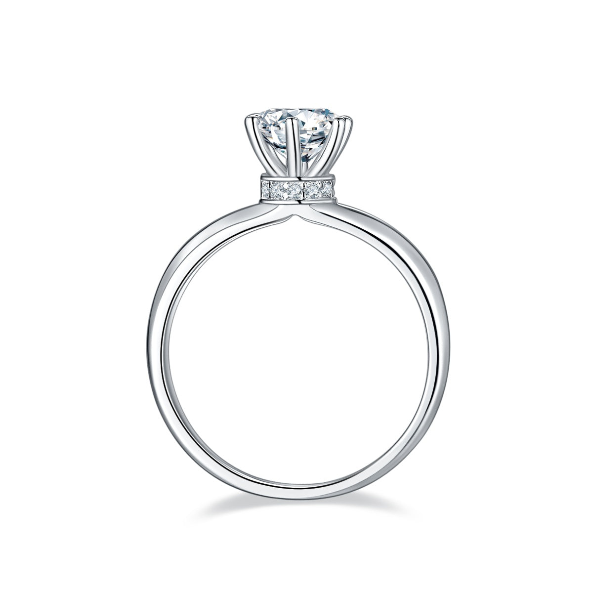 Minimalist Starlight – Simple moissanite wedding ring