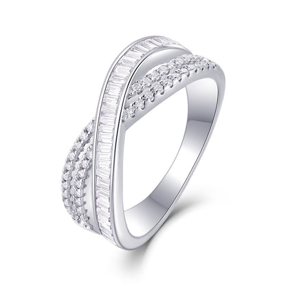 Intersection – Eleganter Moissanit-Trauring