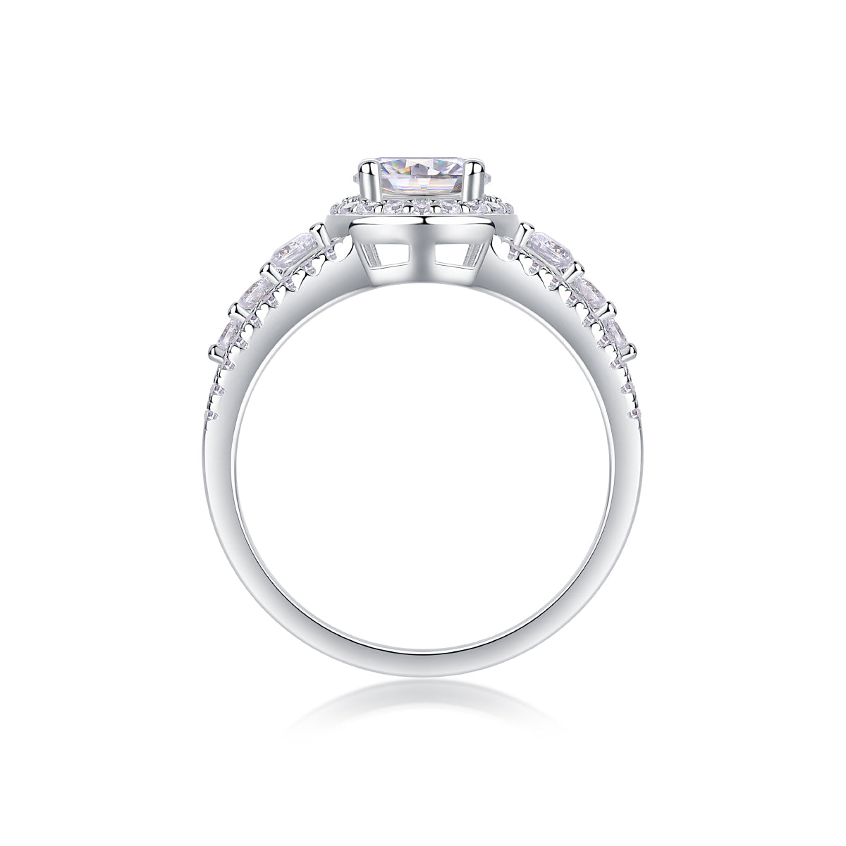 Meteor Shower – Radiant Moissanite Wedding Ring