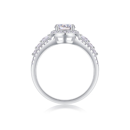 Meteor Shower – Radiant Moissanite Wedding Ring