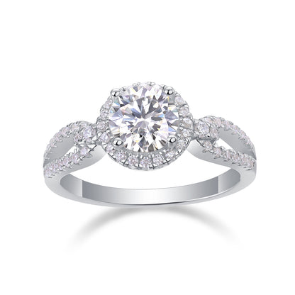 Conosci il tuo cuore: elegante anello nuziale con moissanite