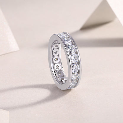 Large Star Ring – Moissanite 0.1 carat per point, S925 sterling silver with platinum plating