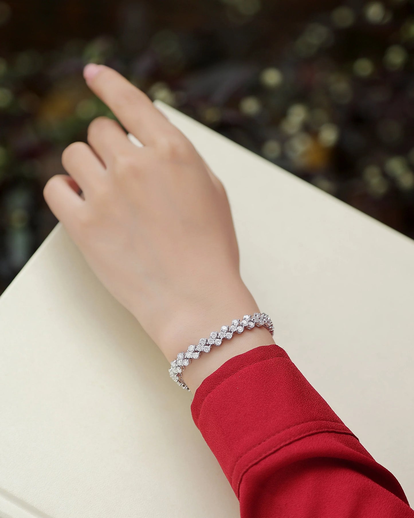 Kanong Luxus S925 Silberarmband – Elegantes Moissanit-Armband mit feinem Diamantglanz - Alyrah Jewellery