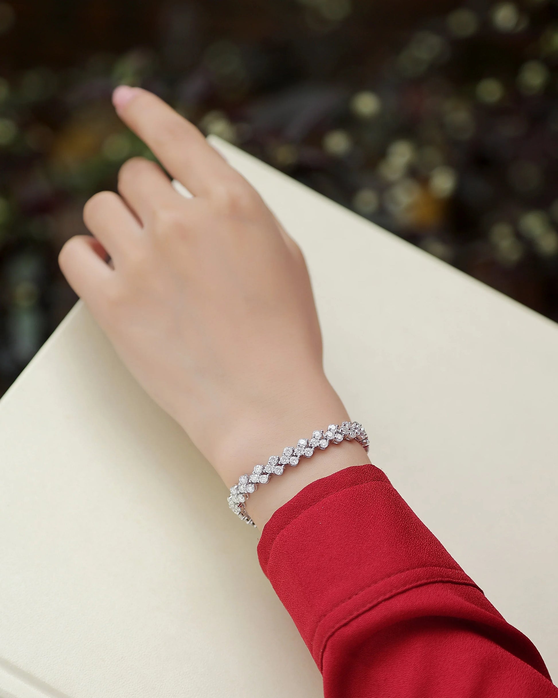 Kanong Luxus S925 Silberarmband – Elegantes Moissanit-Armband mit feinem Diamantglanz - Alyrah Jewellery