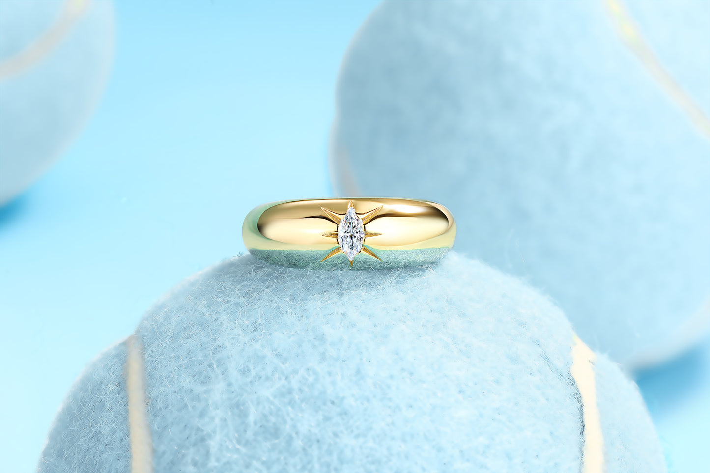 Anello di lusso Radiance a otto punte