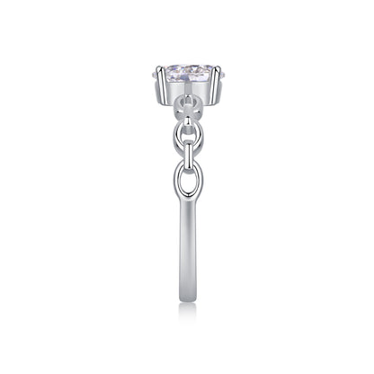 Rose – Elegant egg-shaped moissanite wedding ring