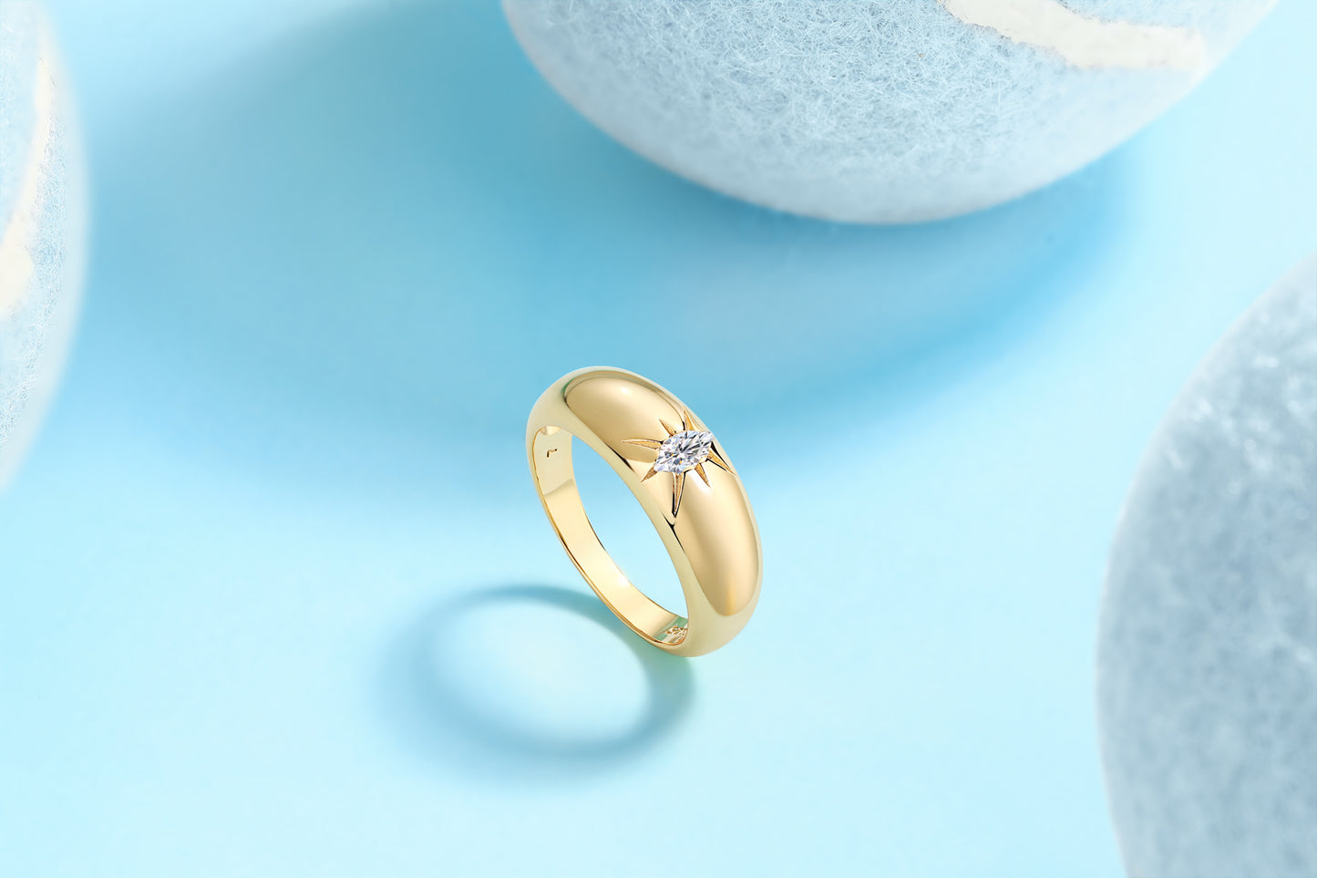 Anello di lusso Radiance a otto punte