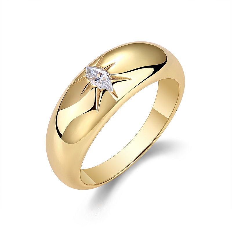 Anello di lusso Radiance a otto punte