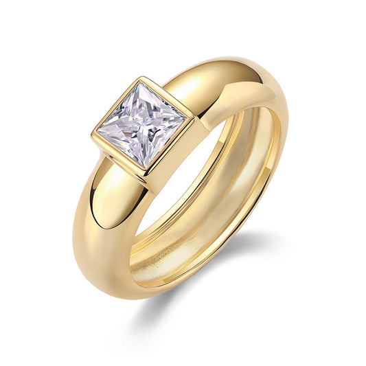 Champagne - Luxus Silber Ring