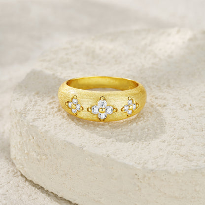 Hyacinth luxury silver ring