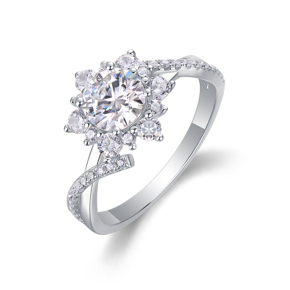 Hidden Poetry – Elegant 1 carat moissanite wedding ring